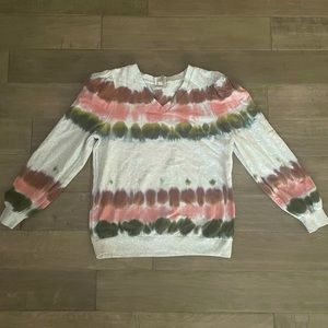 Medium Knox Rose Tie-dye v neck balloon sleeve sweater